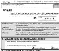 Deklarację PIT-8AR za 2014 rok złóż do 2 lutego 2015