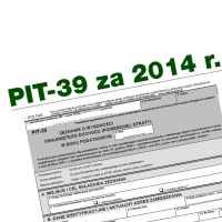 Zeznanie PIT-39 za 2014 r.