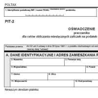 Nowe oświadczenie pracownika PIT-2 na rok 2018